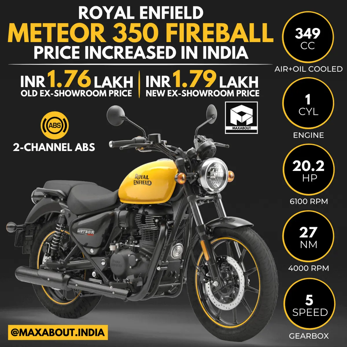 Royal Enfield Meteor 350 Fireball Price Increased